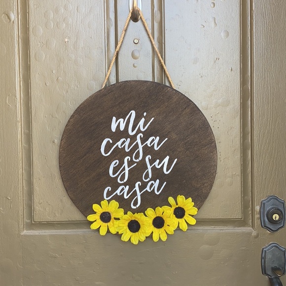 Handmade wooden door sign - Picture 2 of 3